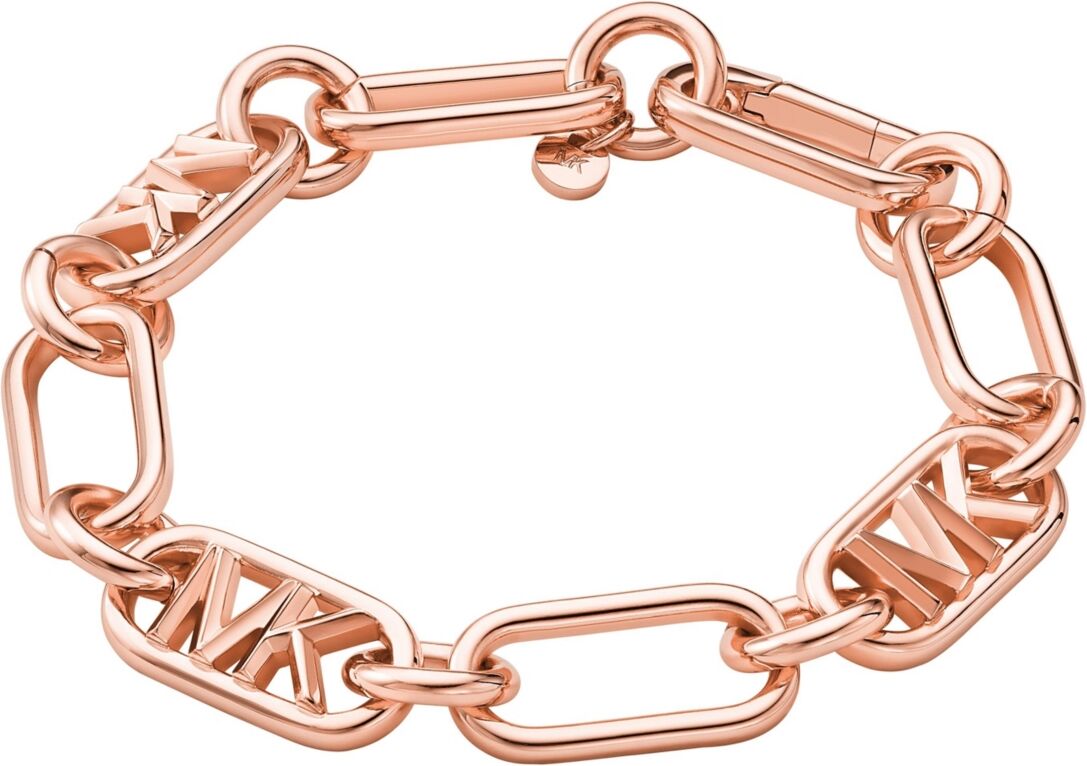 Michael Kors 14K Rose Gold-Plated Brass Empire Link Chain Bracelet - Rose Gold