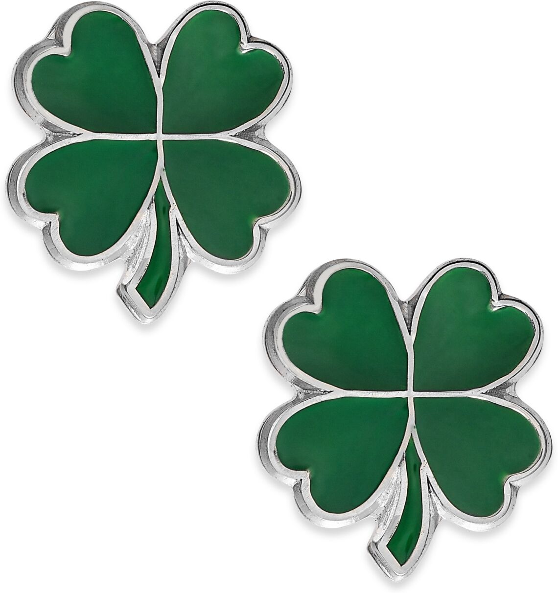 Macy's Children's Four-Leaf Clover Stud Earrings in Sterling Silver