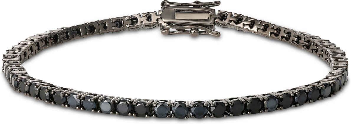 Giani Bernini Black Spinel Tennis Bracelet in Black Ruthenium-Plated Sterling Silver, Created for Macy's - Black Spinel