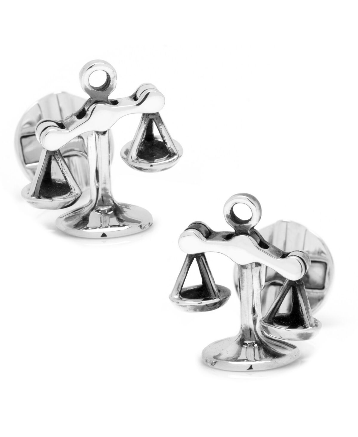 Cufflinks Inc. Moving Parts Scales of Justice Cufflinks - Silver