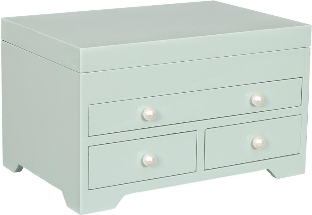 Mele & Co Mele Co. Bianca Wooden Jewelry Box in Seafoam Finish - Seafoam