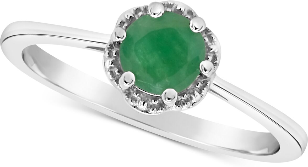 Macy's Emerald Six Prong Solitaire Ring (5/8 ct. t.w.) in Sterling Silver (Also in Ruby & Sapphire) - Emerald