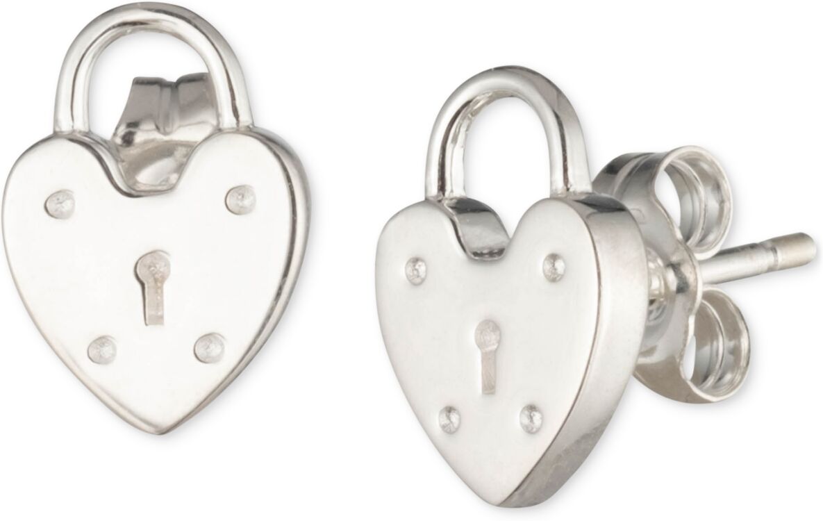 Ralph Lauren Lauren Ralph Lauren 2-Pc. Set Heart Lock & Key Stud Earrings in Sterling Silver - Sterling Silver