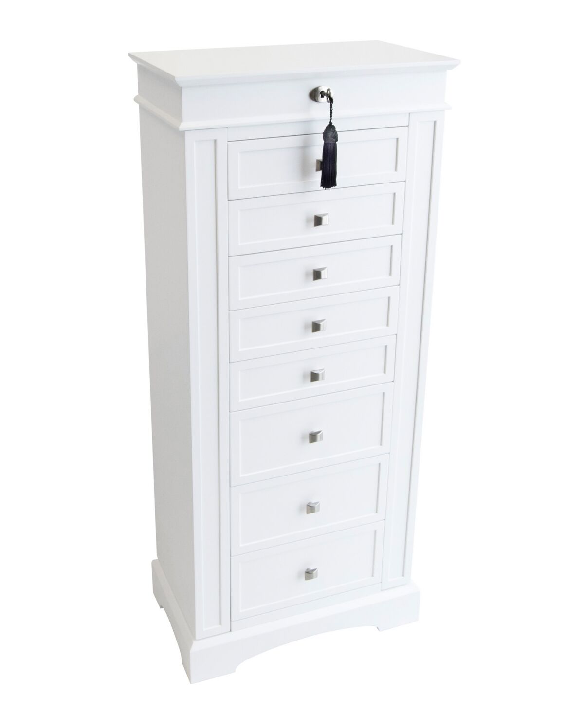 Mele & Co Olympia Wooden Jewelry Armoire in Finish - White