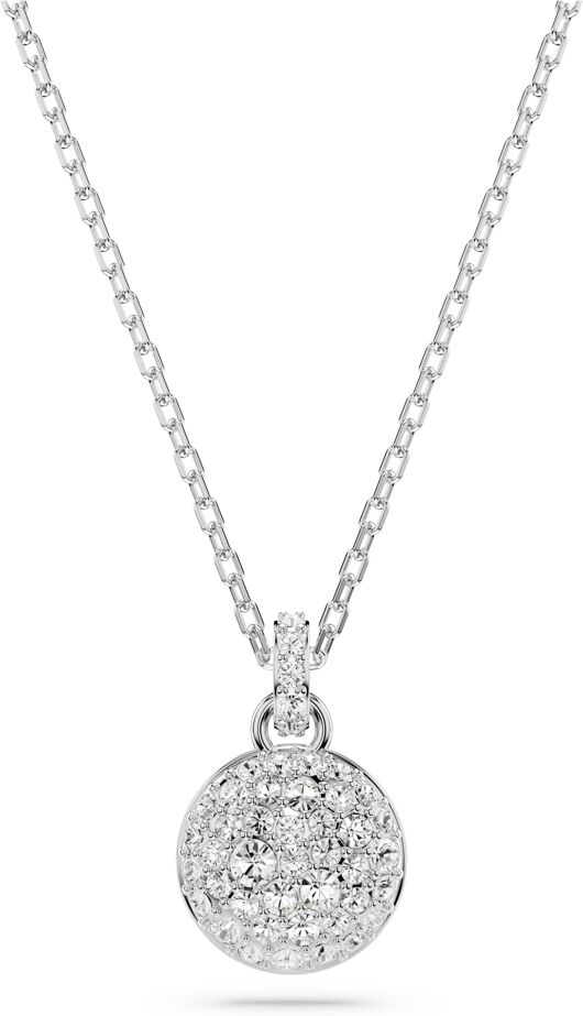 Swarovski White, Rhodium Plated or Gold-Tone or Rose-Gold Tone Meteora Pendant Necklace - Silver