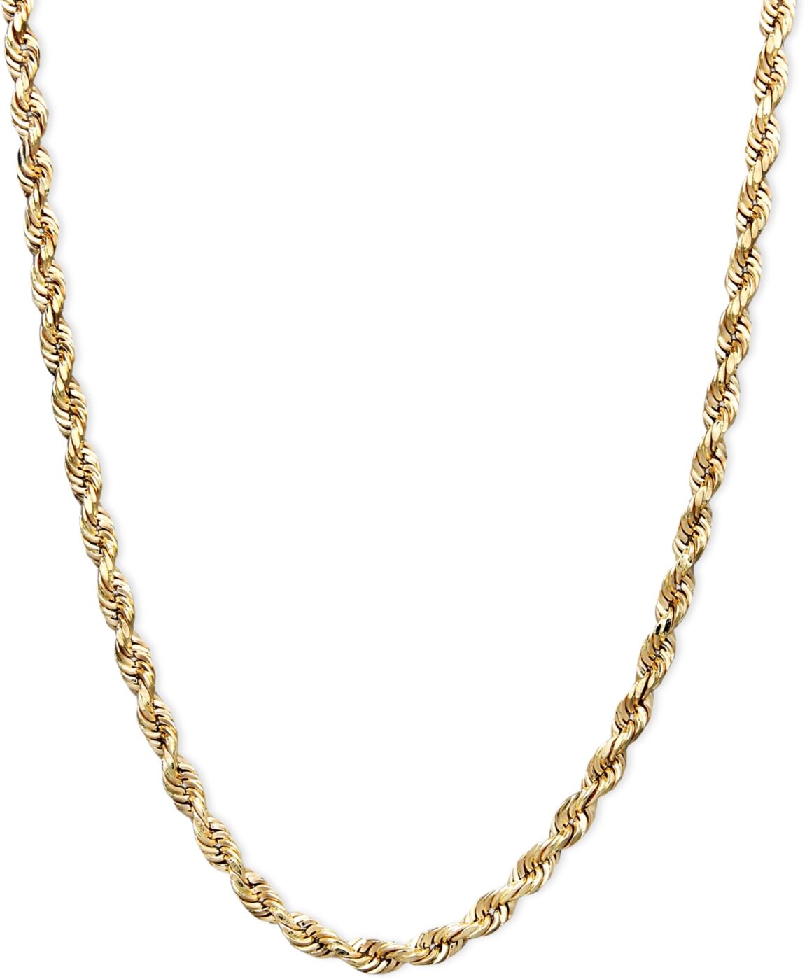 Macy's 14k Gold Diamond-Cut Rope Chain 22