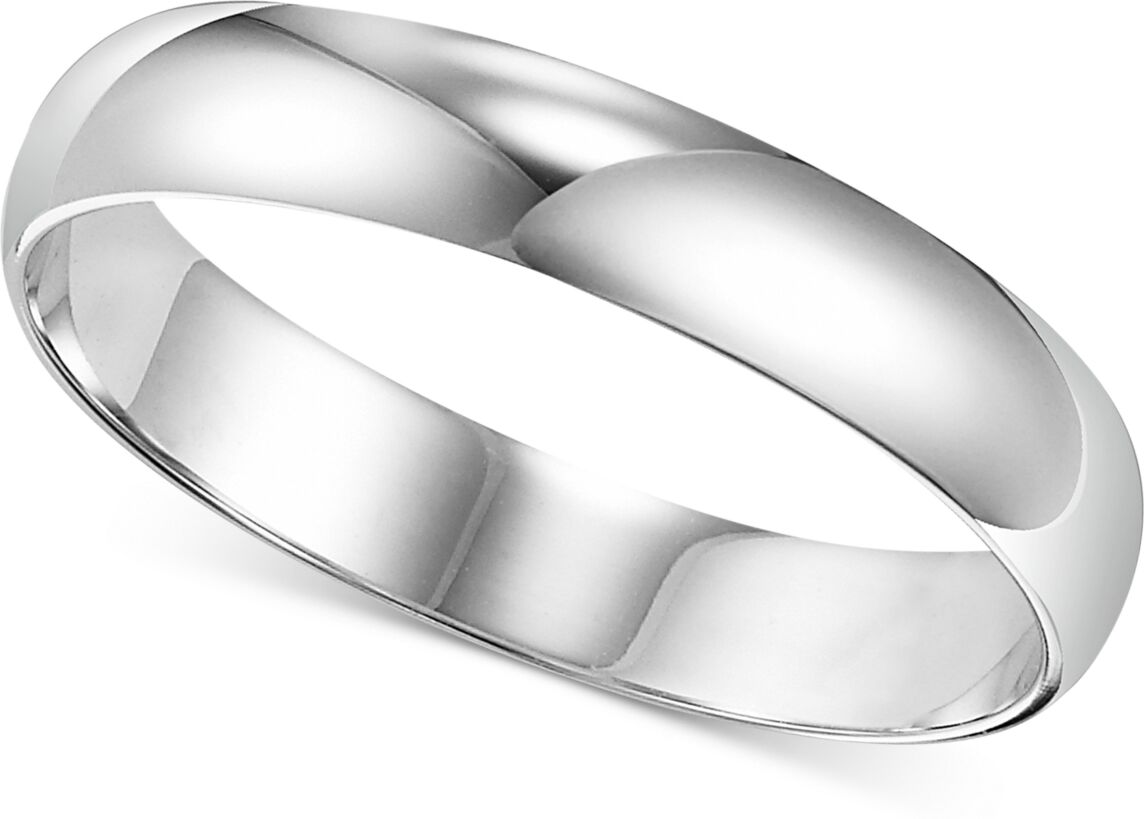 Macy's Men's Platinum Ring, 4mm Wedding Band