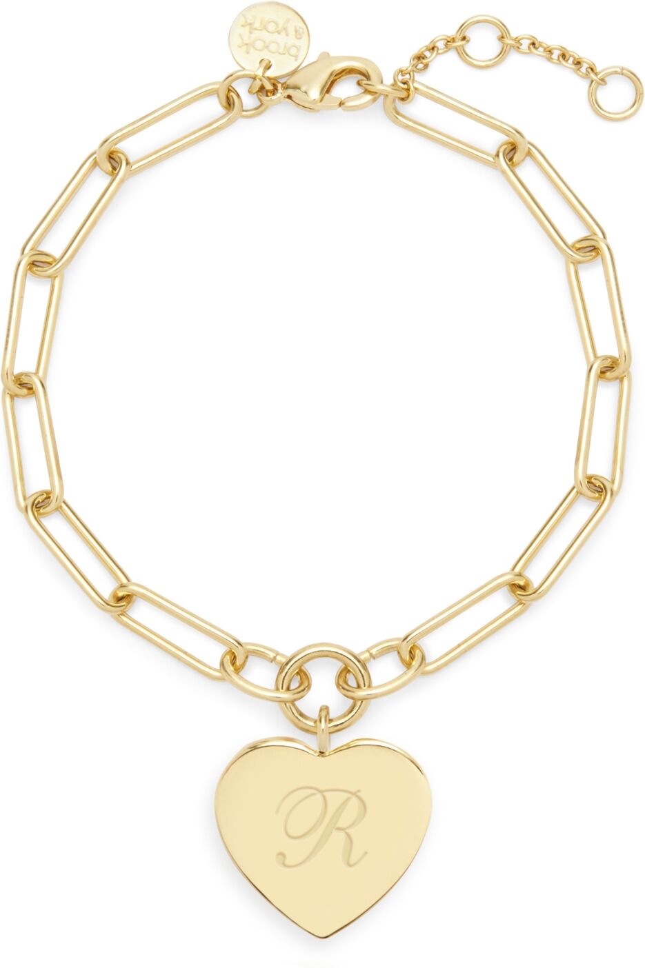 brook & york Isabel Initial Heart Gold-Plated Bracelet - Gold - R