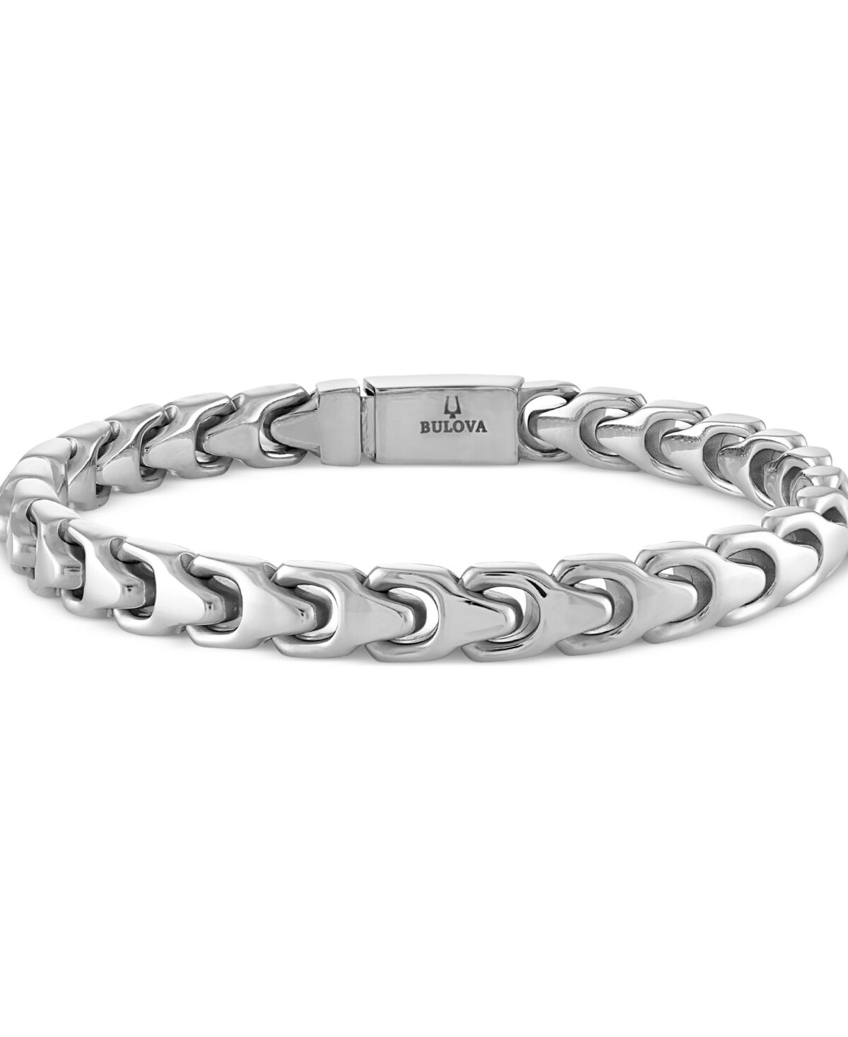 Bulova Men's Link Bracelet in Stainless Steel - Silver
