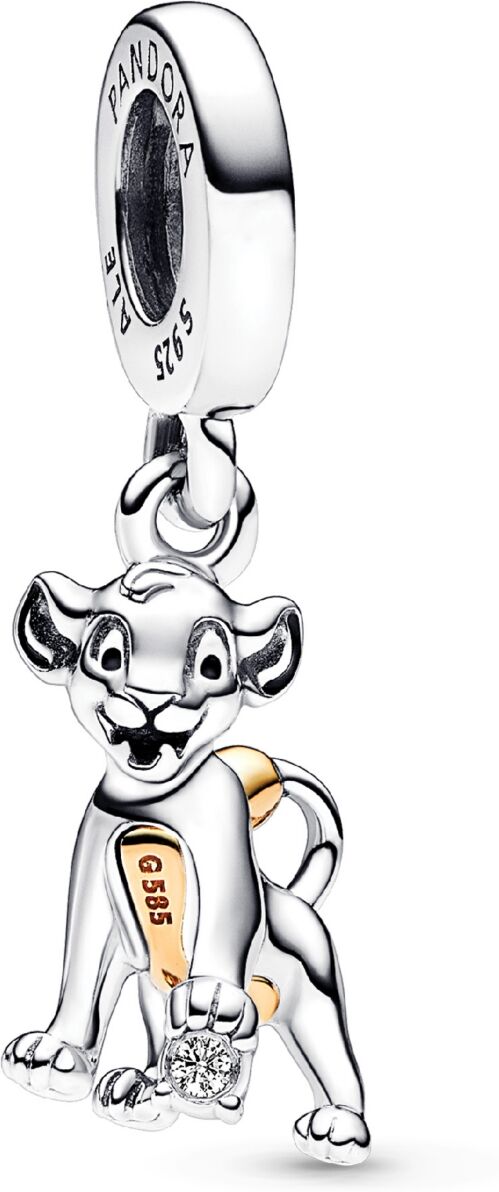 Pandora Lab-Grown Diamond Disney 100th Anniversary Simba Dangle Charm - Silver