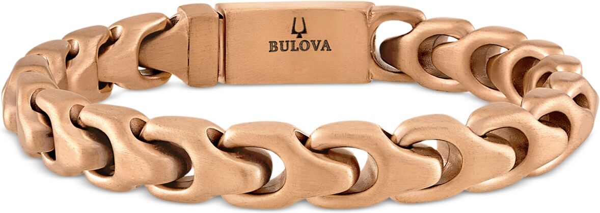 Bulova Rose Gold-Tone Ip Stainless Steel Link Bracelet - Rose Gold Tone