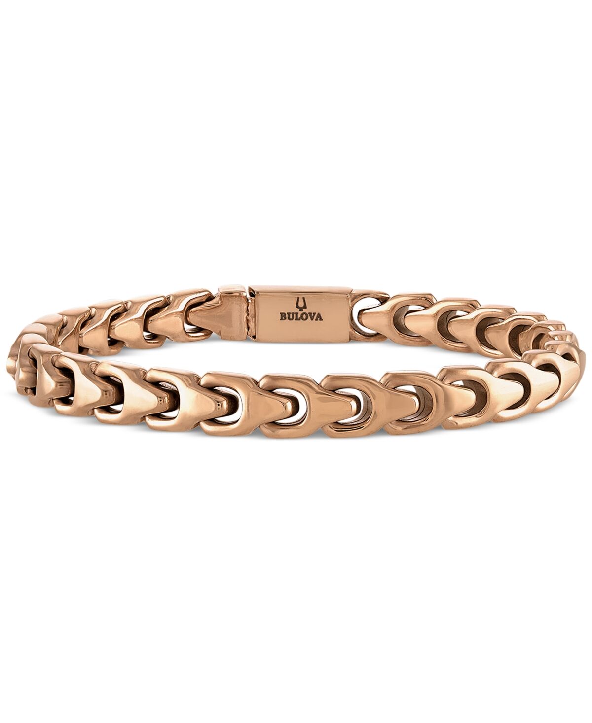 Bulova Rose Gold-Tone Ip Stainless Steel Link Bracelet - Rose Gold Tone