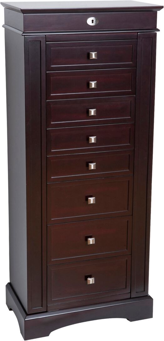 Mele & Co. Olympia Wooden Jewelry Armoire - Dark Brown