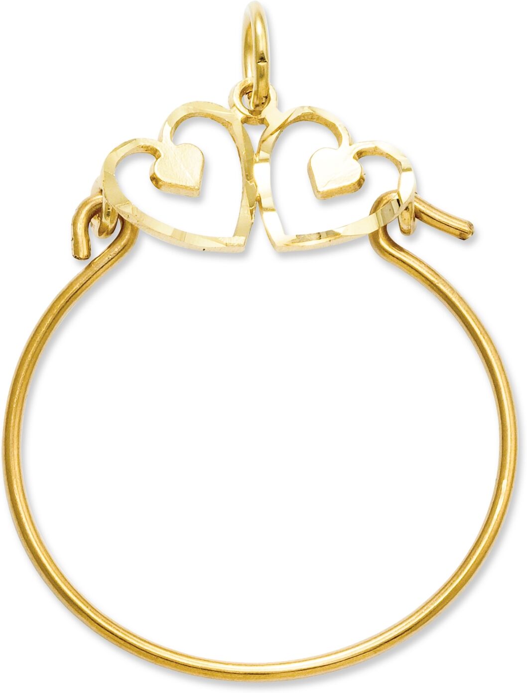 Macy's 14k Gold Charm Holder, Heart Charm Holder