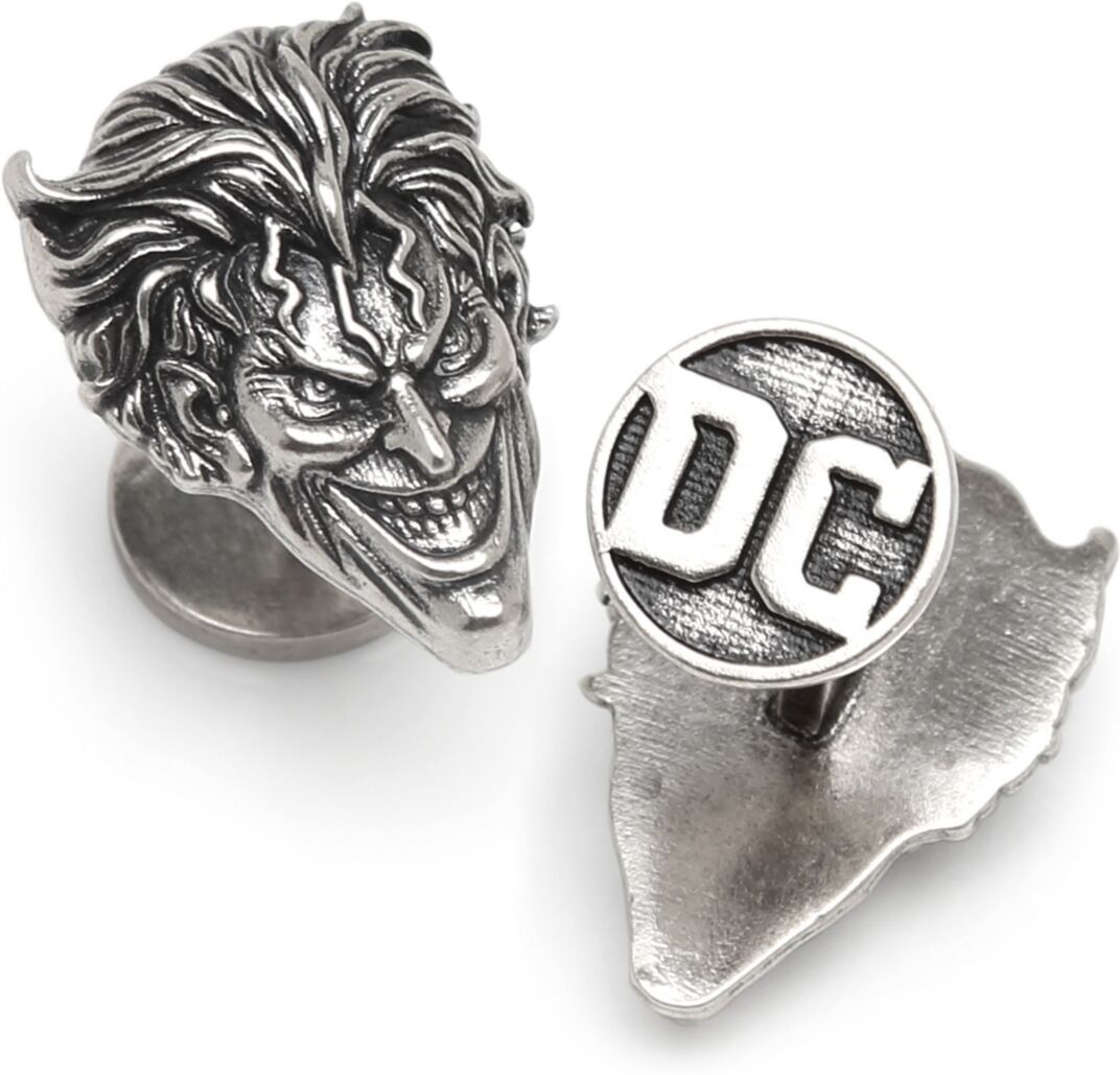 Dc Comics Joker Face Cufflinks - Silver