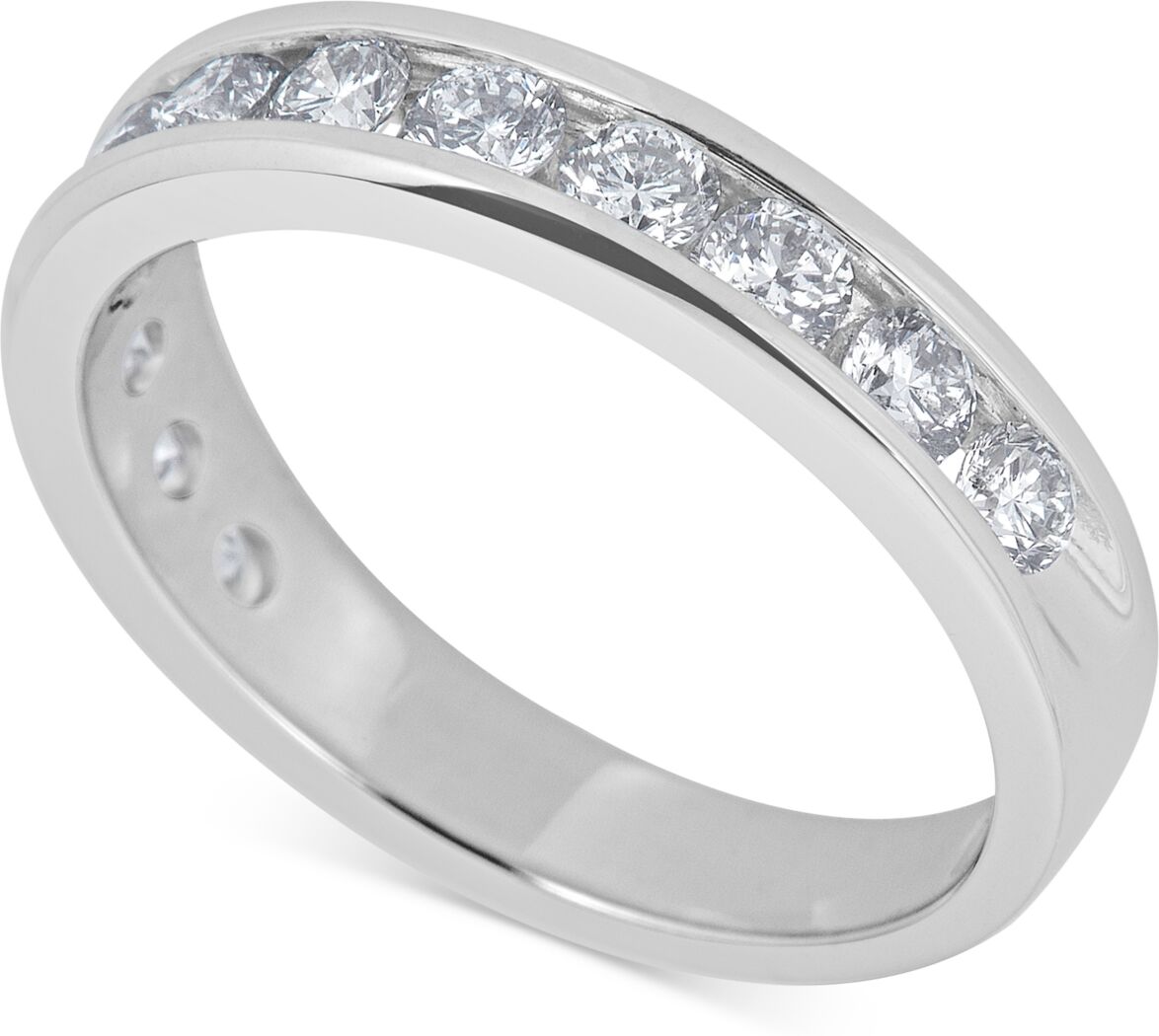 Macy's Diamond Channel-Set Band (3/4 ct. t.w.) in 14k White or Yellow Gold - White Gold