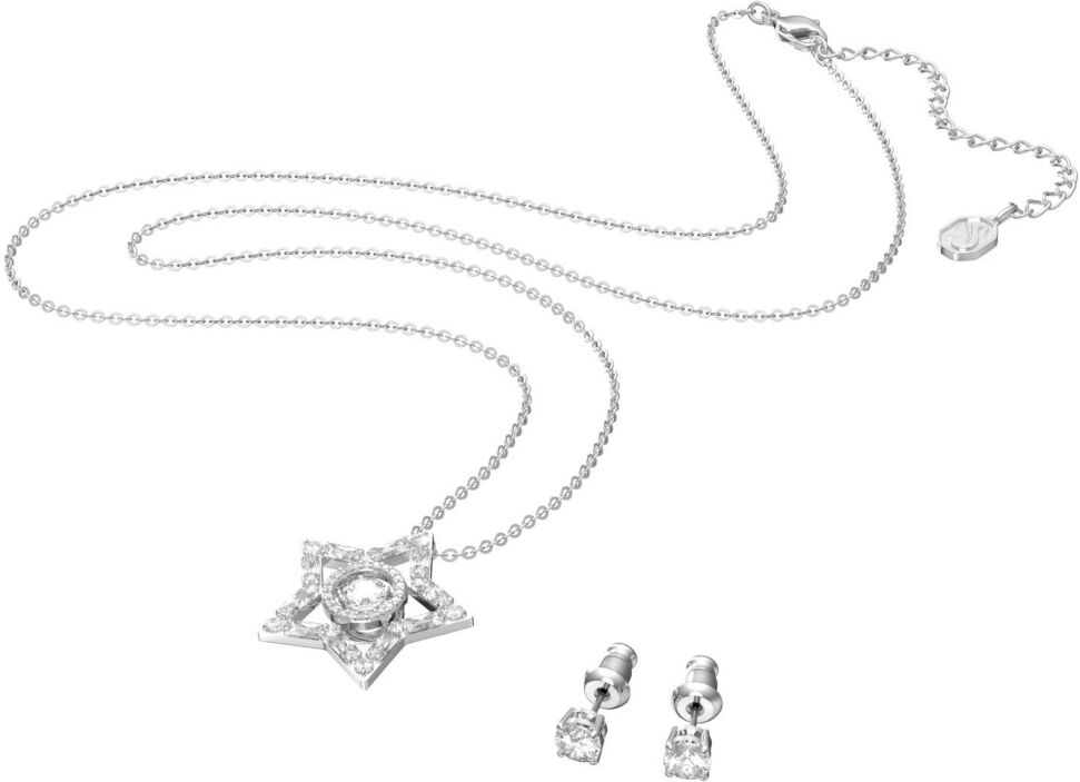 Swarovski Stella Necklace and Earring Set, 2 Pieces - White