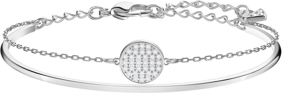 Swarovski Ginger Rhodium Plated Bangle - Silver