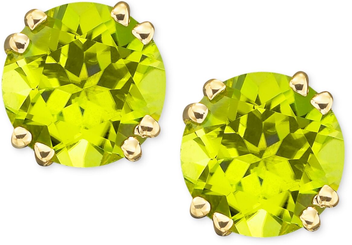 Macy's 14k Gold Peridot Stud Earrings (4 ct. t.w.)