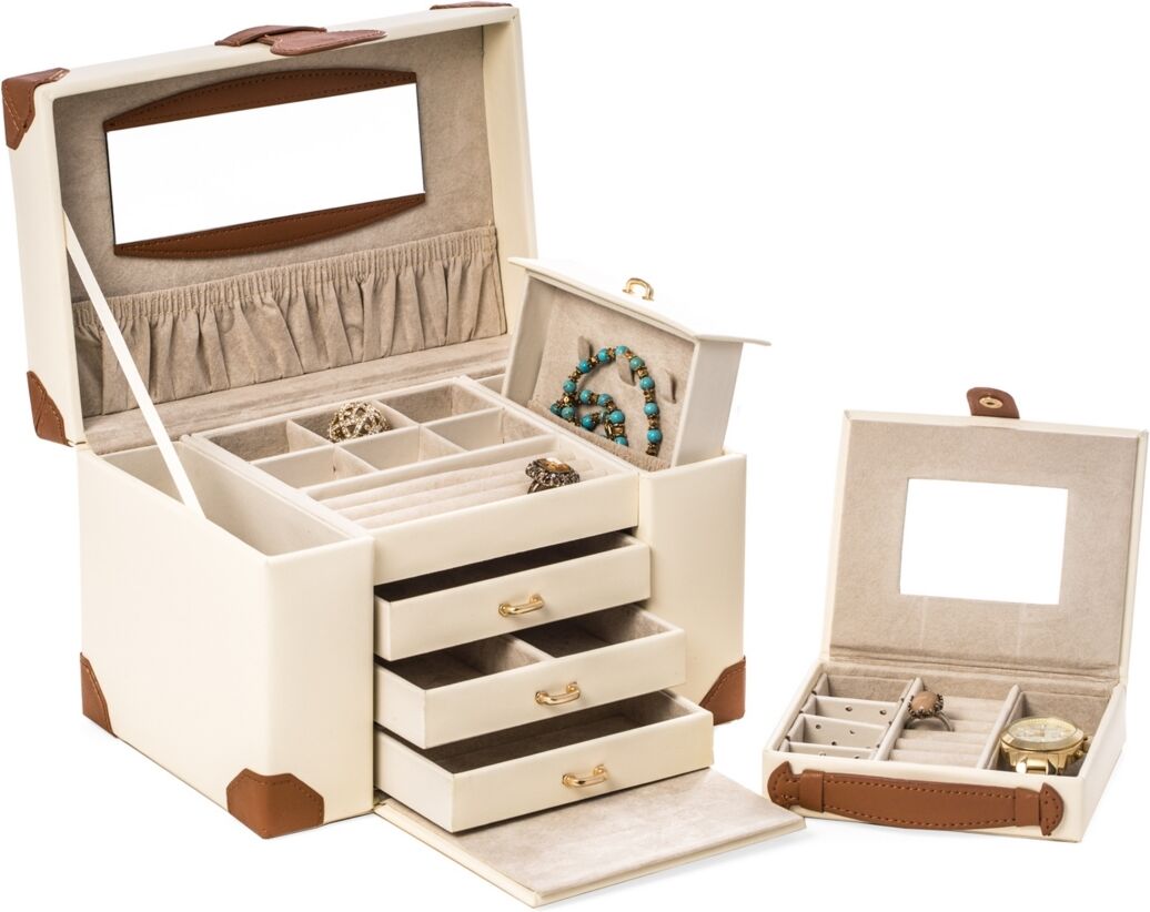 Bey-Berk 4 Level Multi Compartment Jewelry Box - Multi