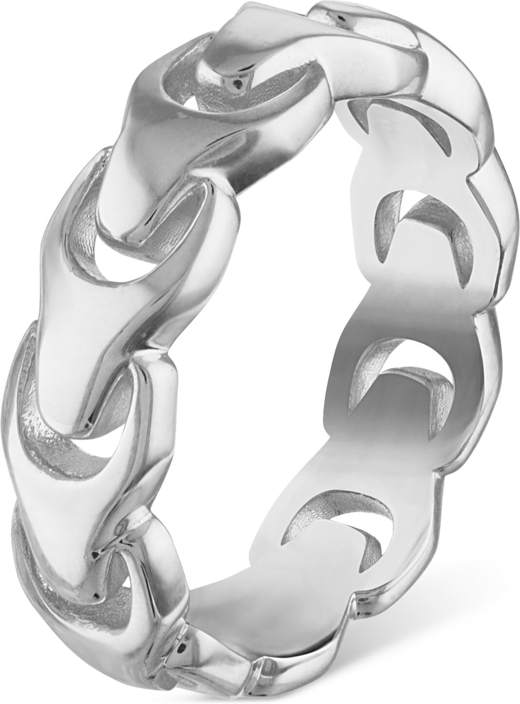 Bulova Men's Link Ring in Sterling Silver - Silver