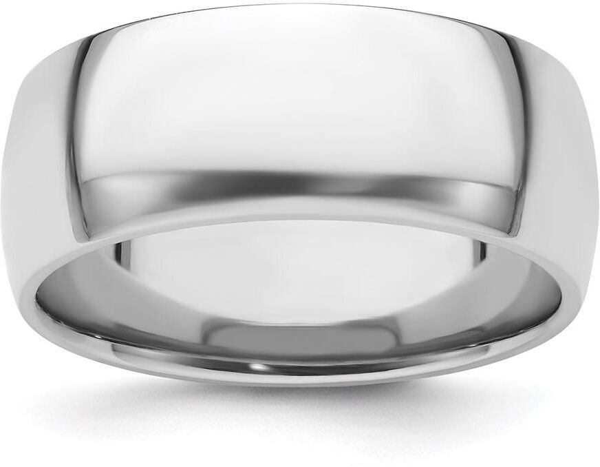 Diamond2deal Platinum Lightweight Comfort-Fit Wedding Band Ring - Silver