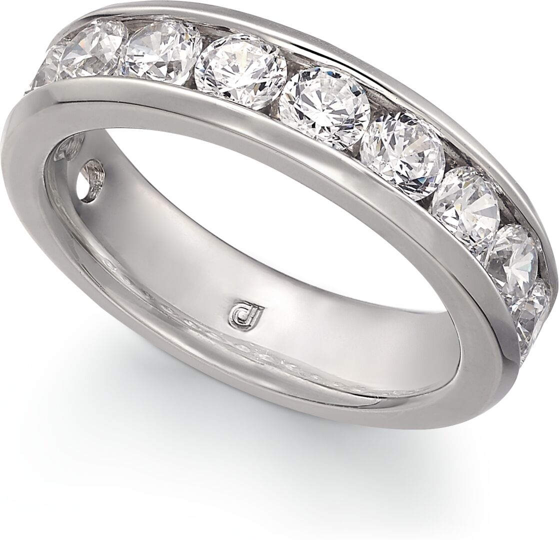 Macy's Diamond Channel Band (2 ct. t.w.) in 14k White Gold - White Gold