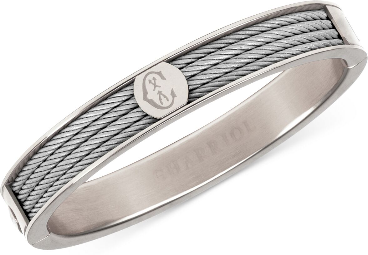 Charriol Logo Bangle Bracelet in Stainless Steel - Silver