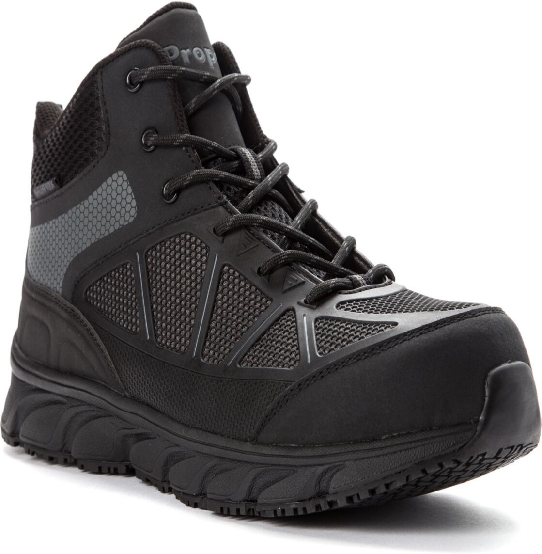 Propet Men's Seeley Hi Work Boots - Dark Gray, Black