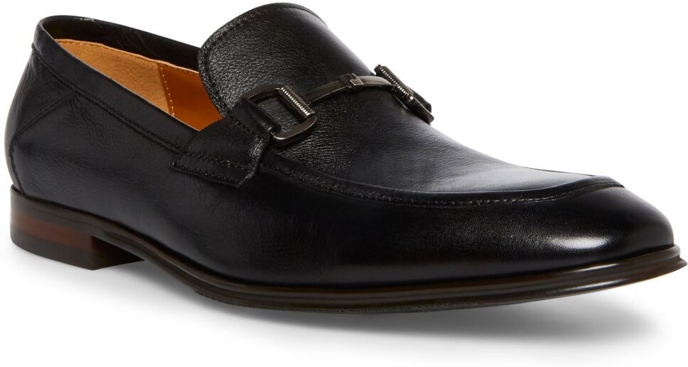 Steve Madden Men's Aahron Loafer Shoes - Black Leather