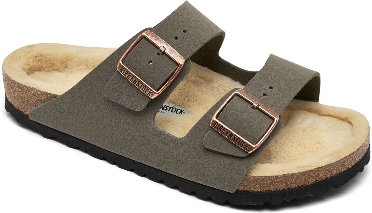 Birkenstock Men's Arizona Birkibuc Shearling Sandals from Finish Line - Gray