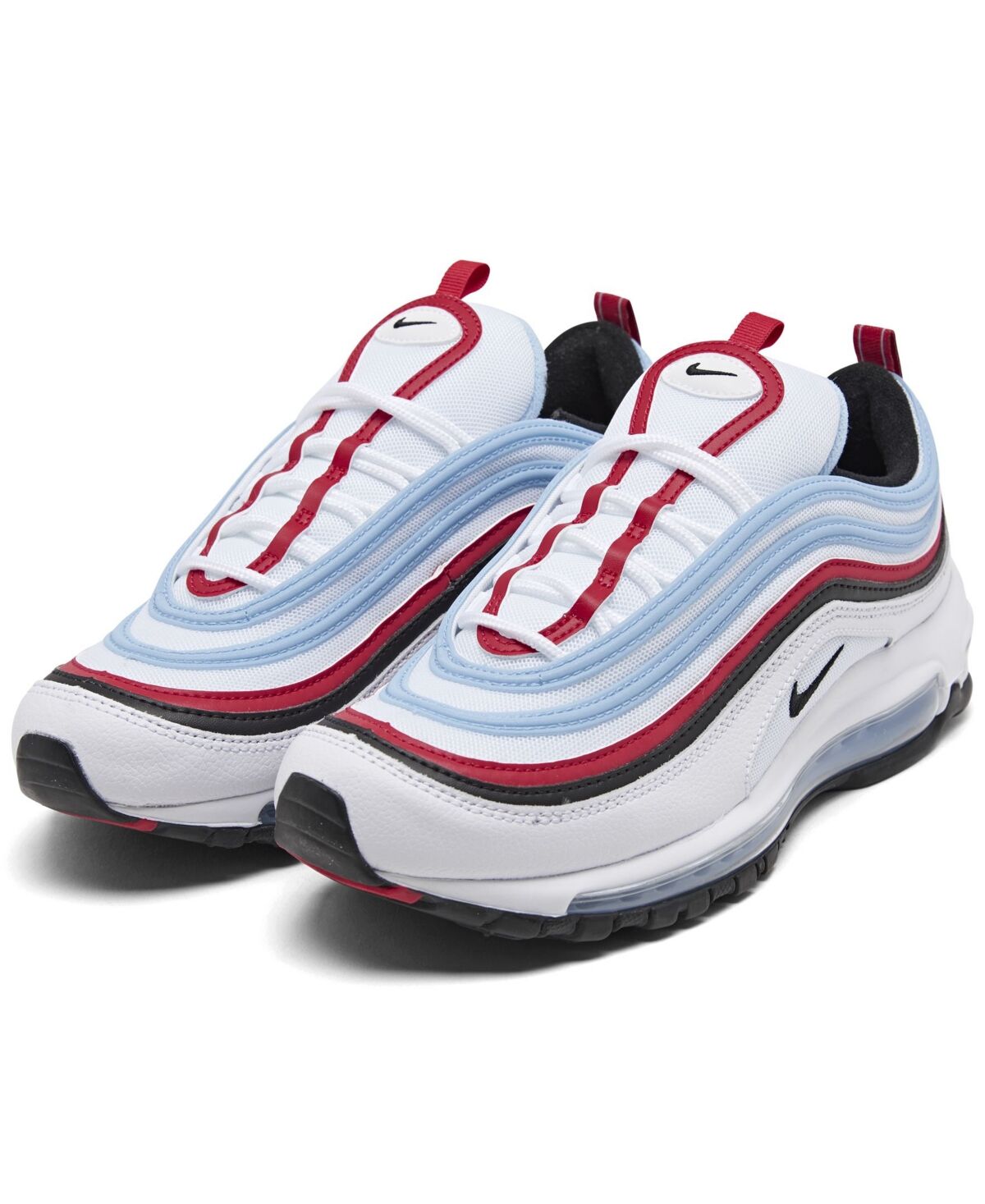 Nike Men's Air Max 97 Casual Sneakers from Finish Line - White, Black