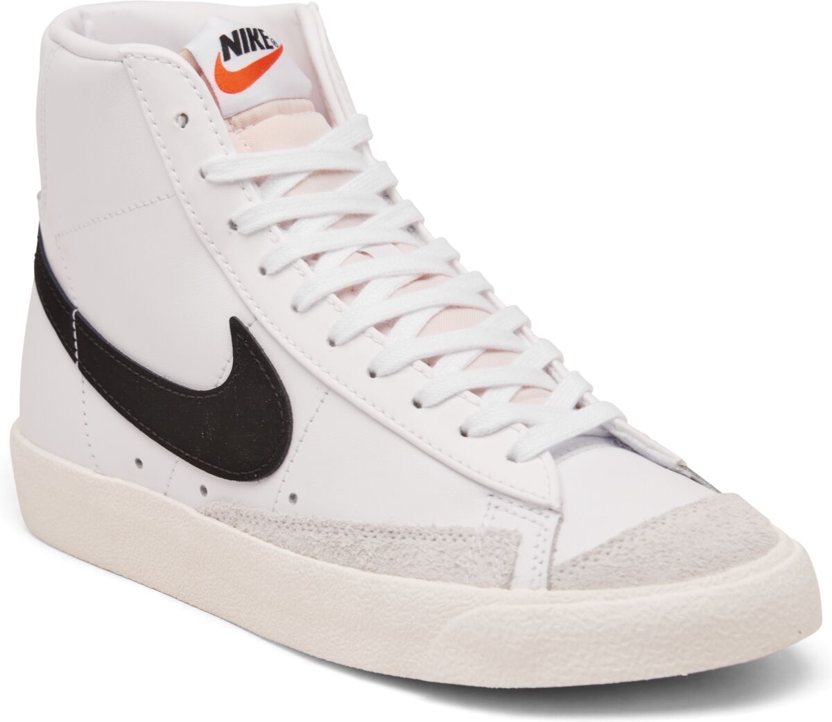 Nike Women's Blazer Mid 77's High Top Casual Sneakers from Finish Line - White, Black