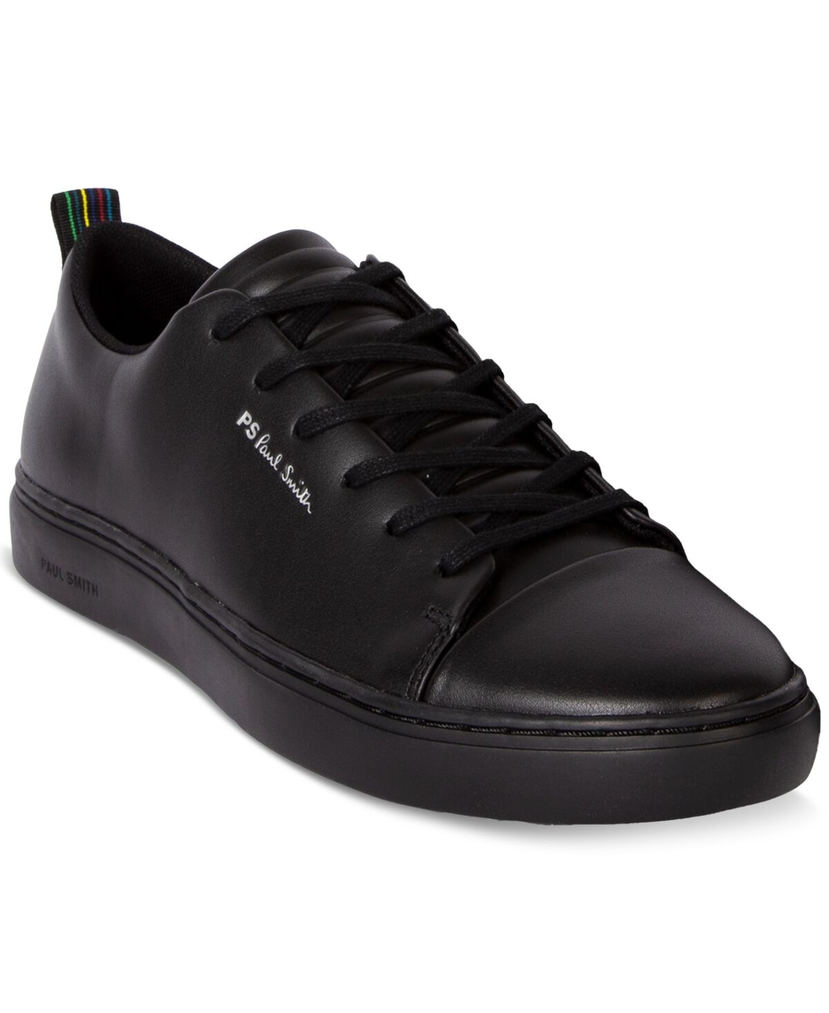 Paul Smith Men's Lee Black Tape Leather Low-Top Sneaker - Black