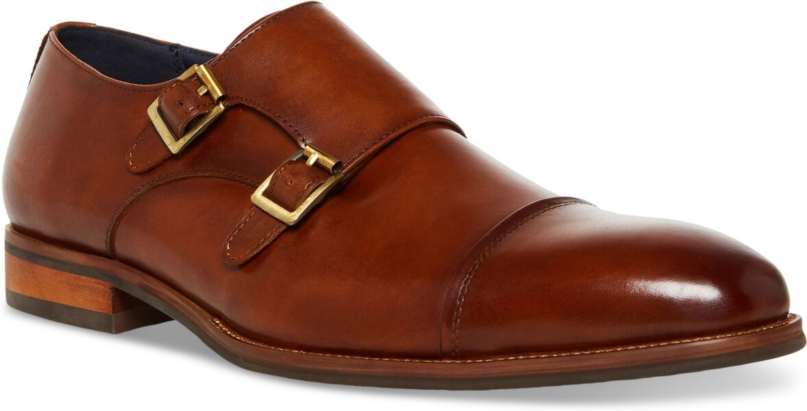 Steve Madden Men's Tilly Double Monk Strap Dress Shoe - Tan