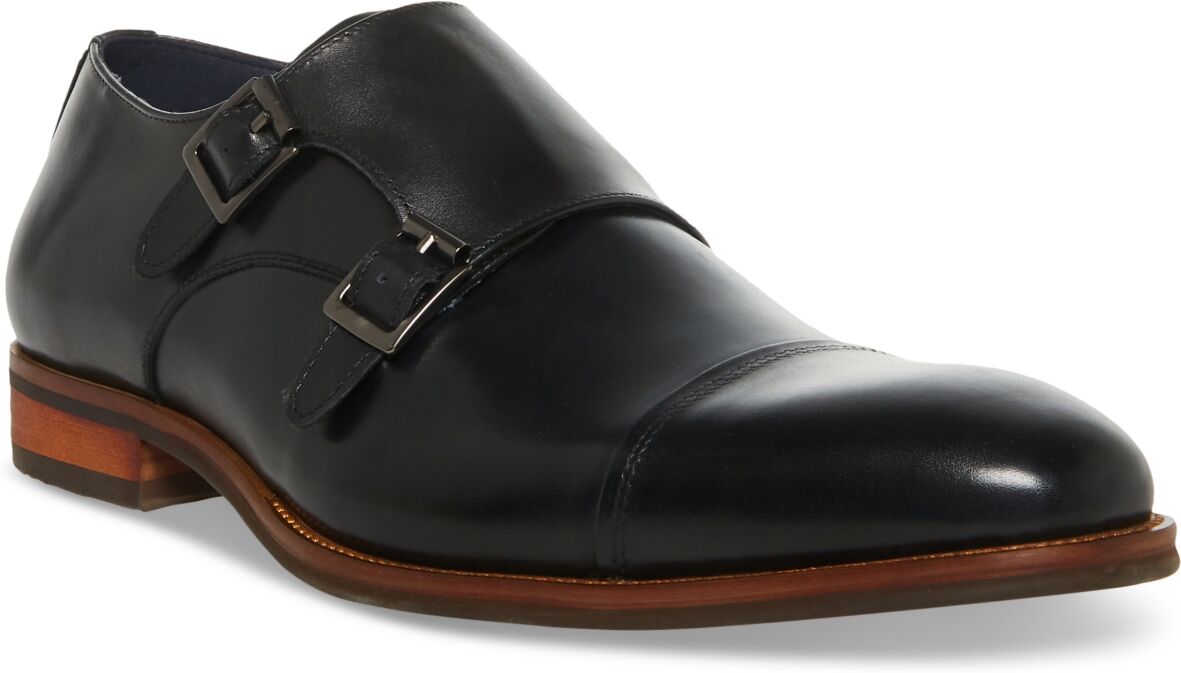 Steve Madden Men's Tilly Double Monk Strap Dress Shoe - Black