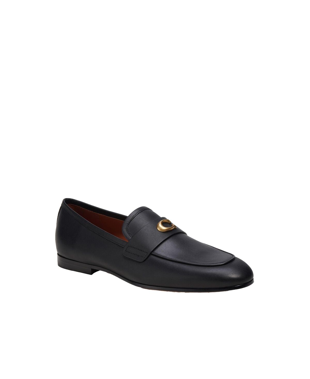 Coach Men's Sculpt C Leather Slip-On Loafers - Black