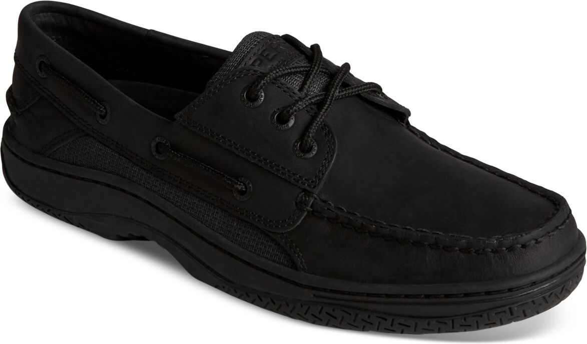 Sperry Men's Billfish 3-Eye Moc Toe Boat Shoes - Black