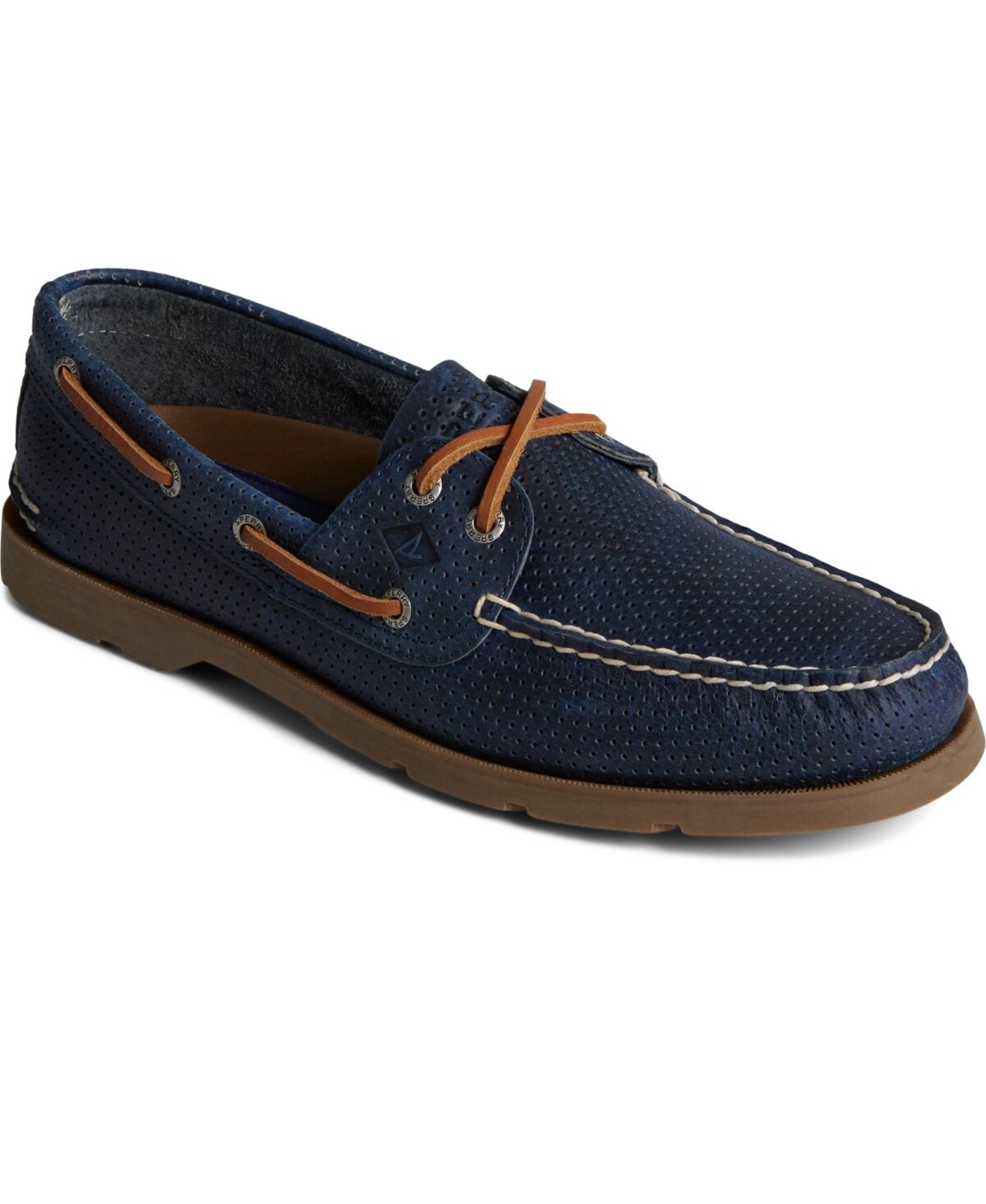 Sperry Men's Leeward 2-Eye Slip-On Boat Shoes - Navy