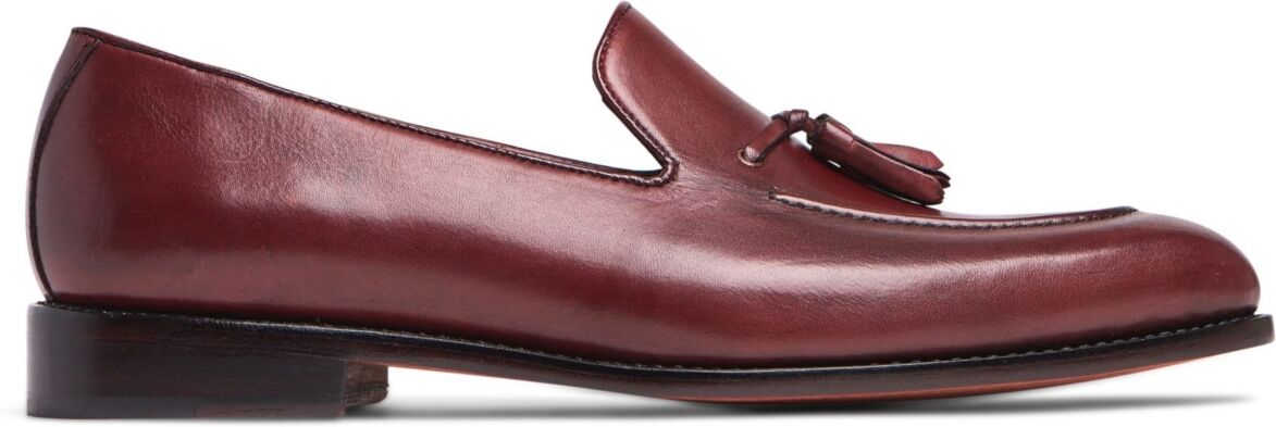 Anthony Veer Men's Kennedy Tassel Loafer Lace-Up Goodyear Dress Shoes - Dark Red