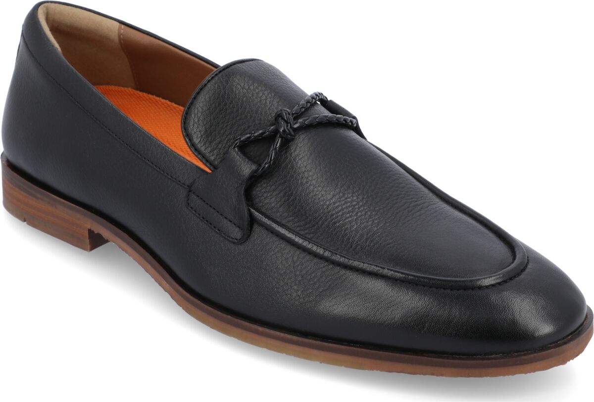 Thomas & Vine Men's Finegan Apron Toe Loafer Dress Shoes - Black