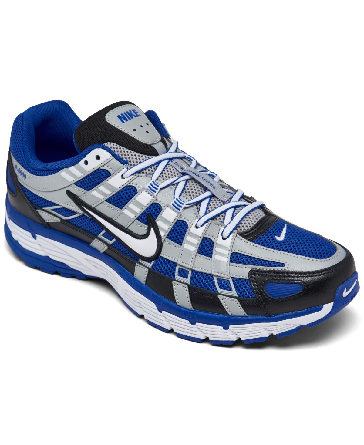 Nike Men's P-6000 Casual Sneakers from Finish Line - Racer Blue, Silver, White