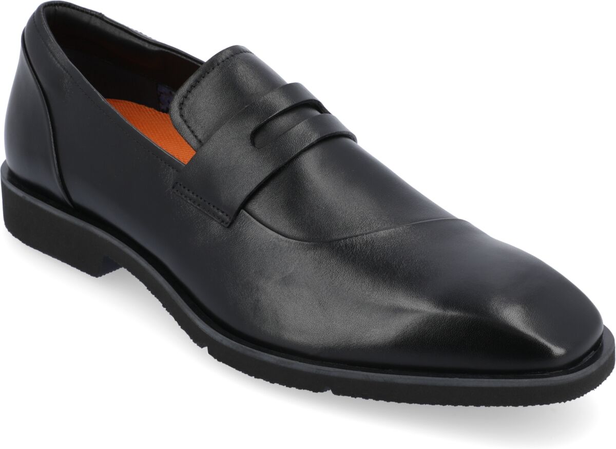 Thomas & Vine Men's Zenith Chisel Toe Penny Loafers Dress Shoes - Black