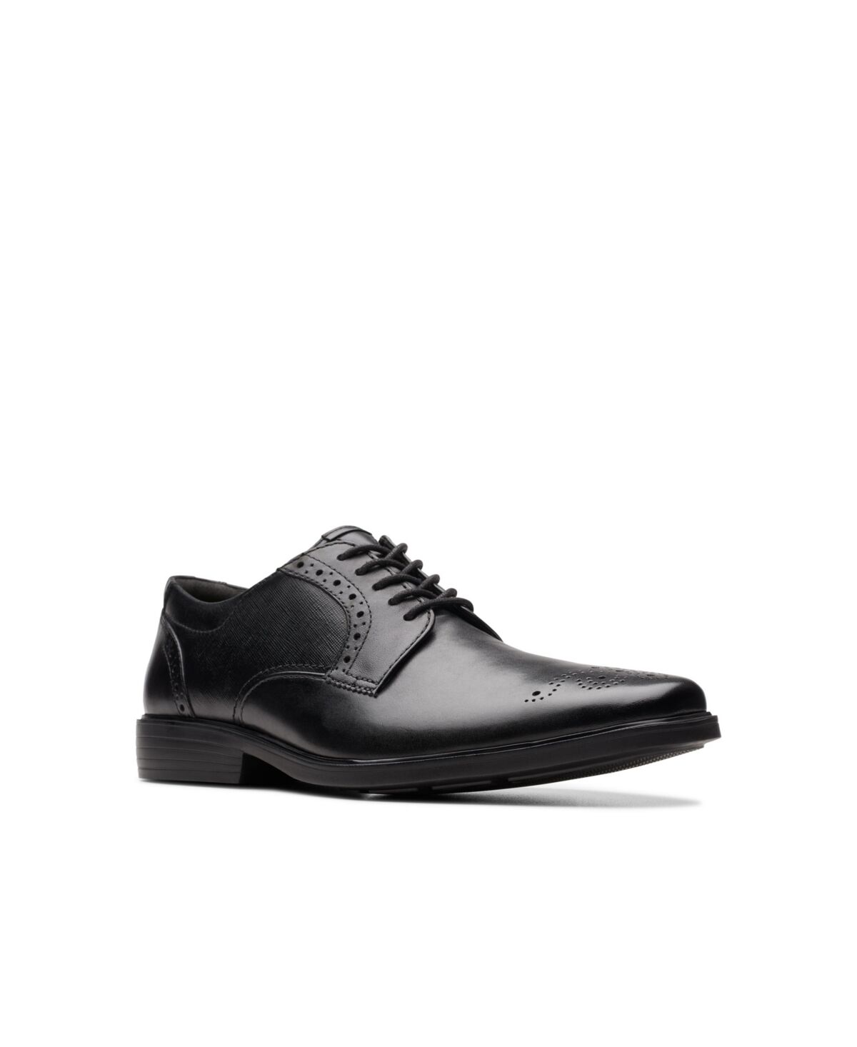 Clarks Men's Collection Clarkslite Tie Slip On Dress Shoes - Black Combi Leather