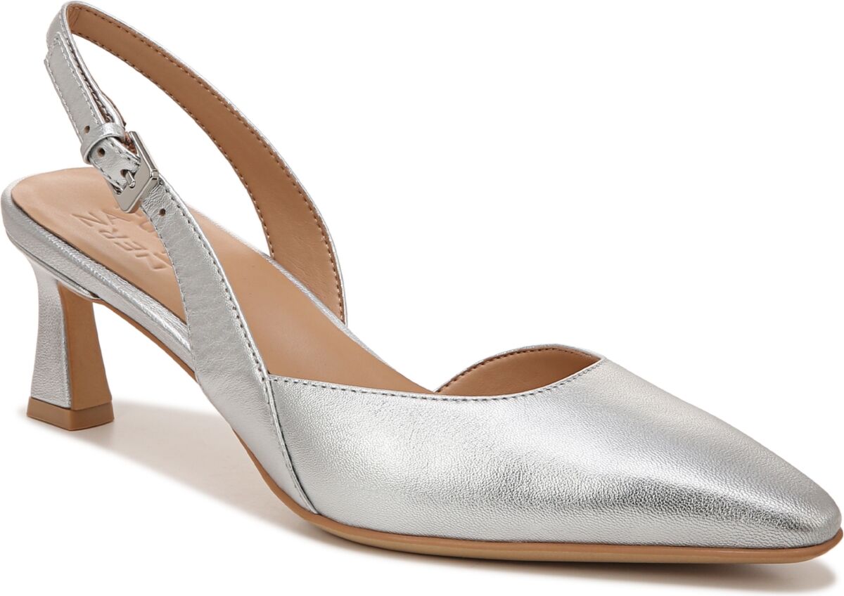 Naturalizer Dalary Slingback Pumps - Silver Metallic Leather