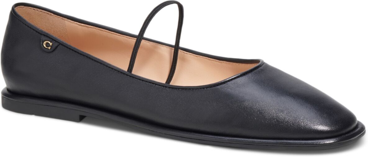 Coach Women's Emilia Mary Jane Ballet Flats - Black Leather