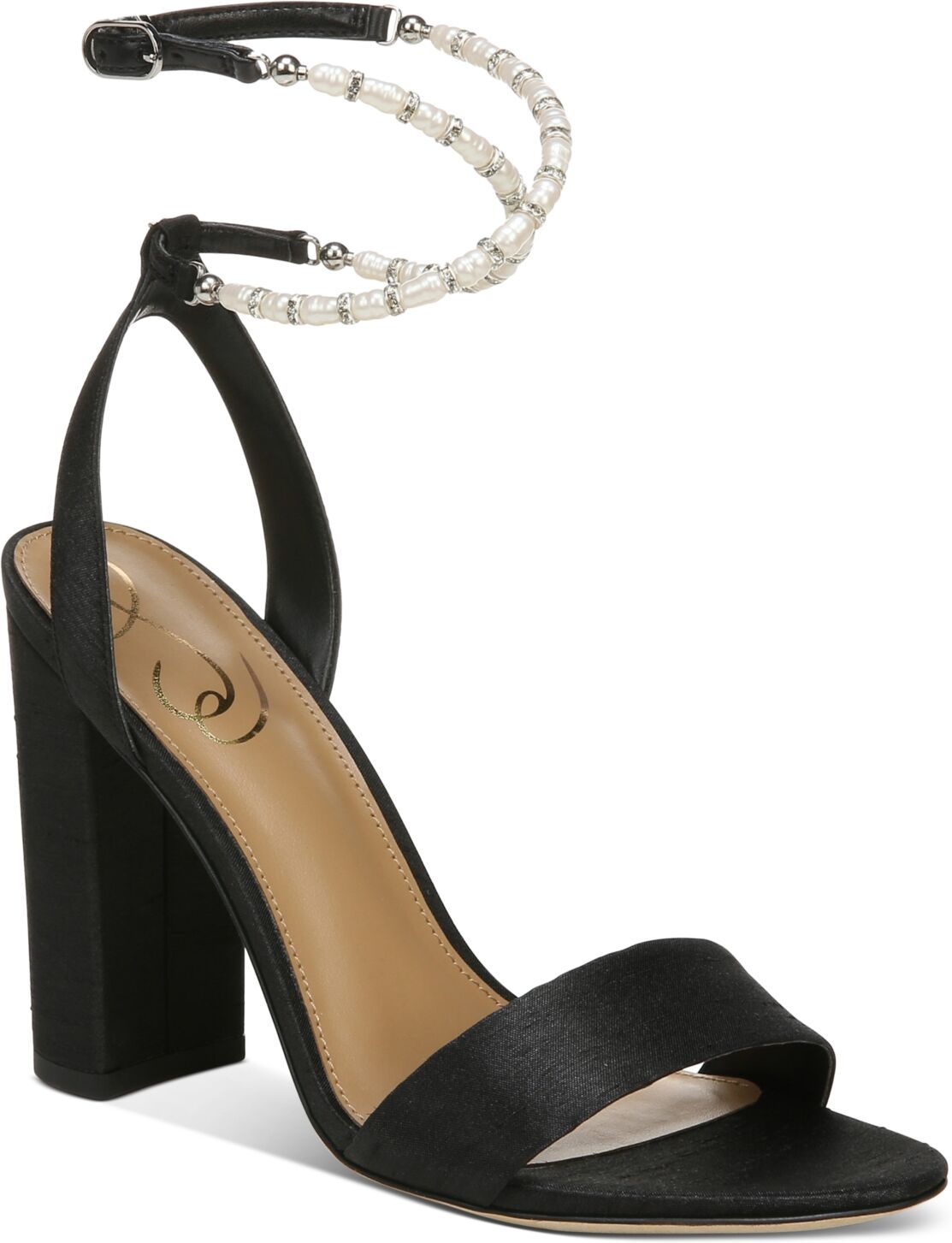 Sam Edelman Women's Yanneli Embellished Ankle-Strap Sandals - Black