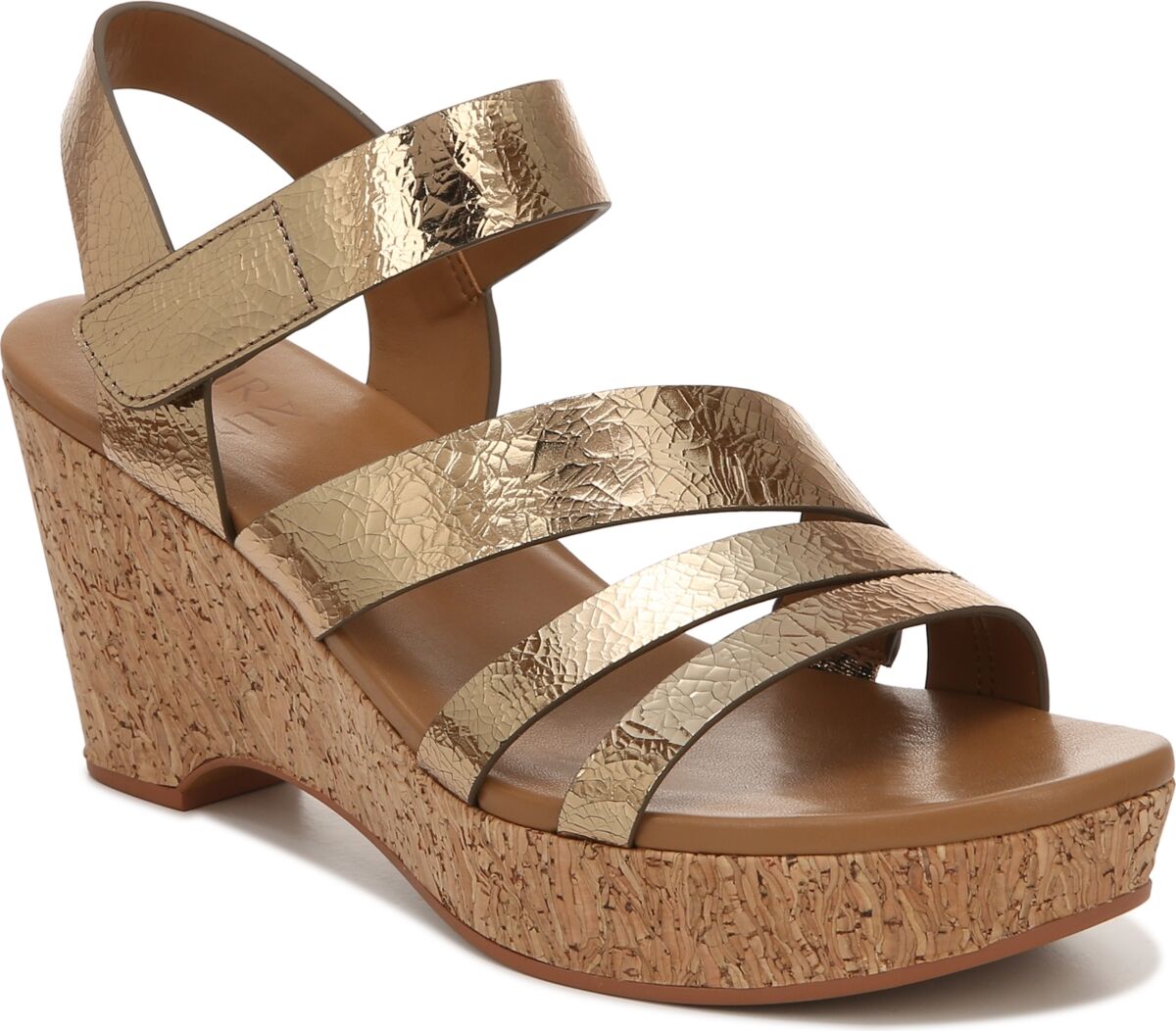 Naturalizer Cynthia Ankle Strap Sandals - Light Bronze Leather