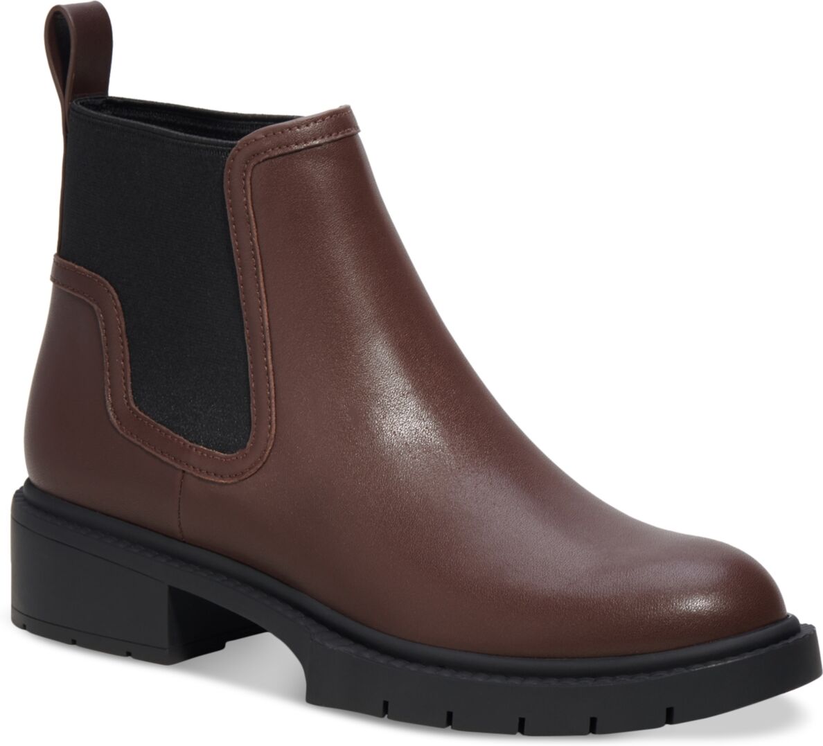 Coach Women's Lenora Pull On Lug Sole Chelsea Booties - Maple Leather