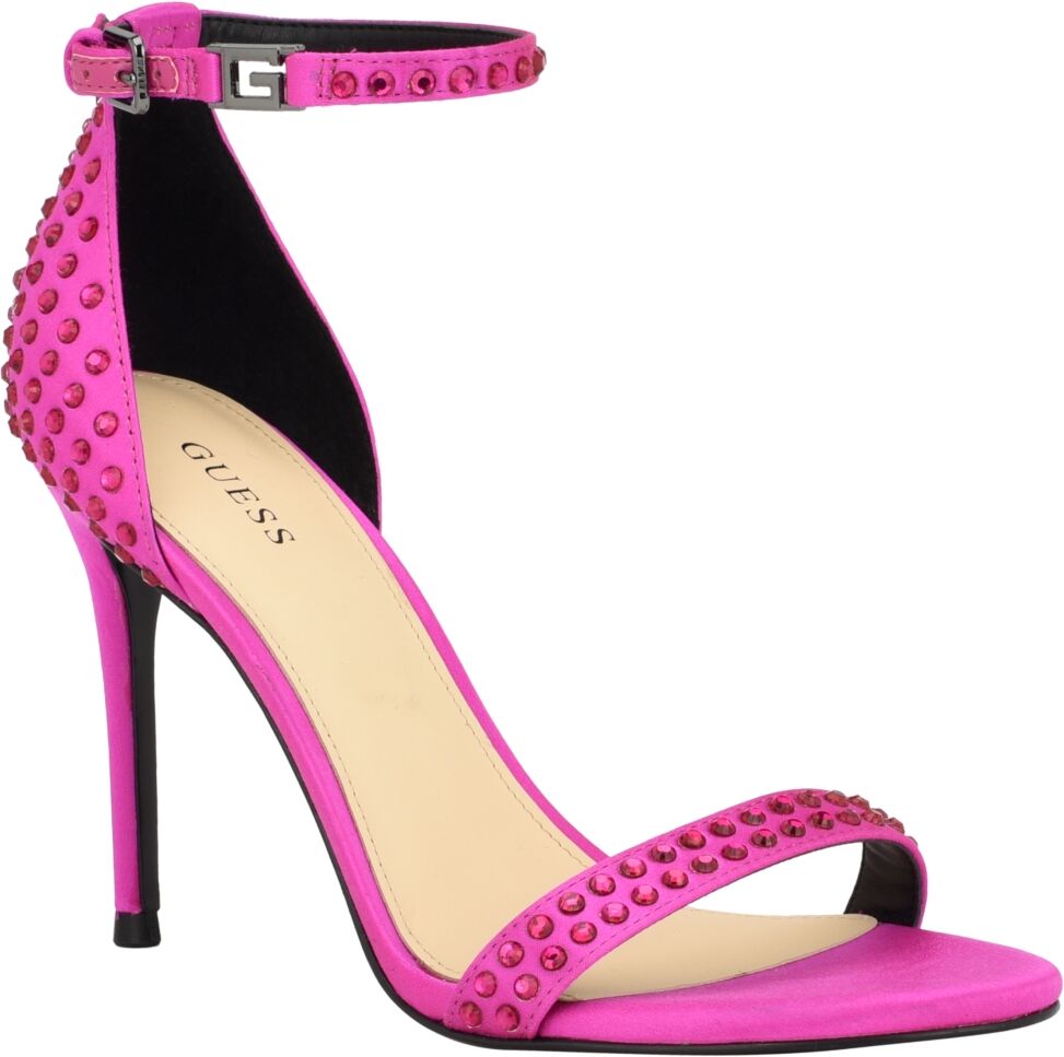 Guess Women's Kabaile Two Piece Stiletto Heeled Dress Sandals - Pink Satin